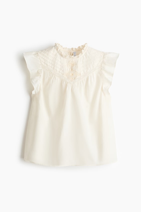 Женские топы H&M Cotton Top with Pintucks