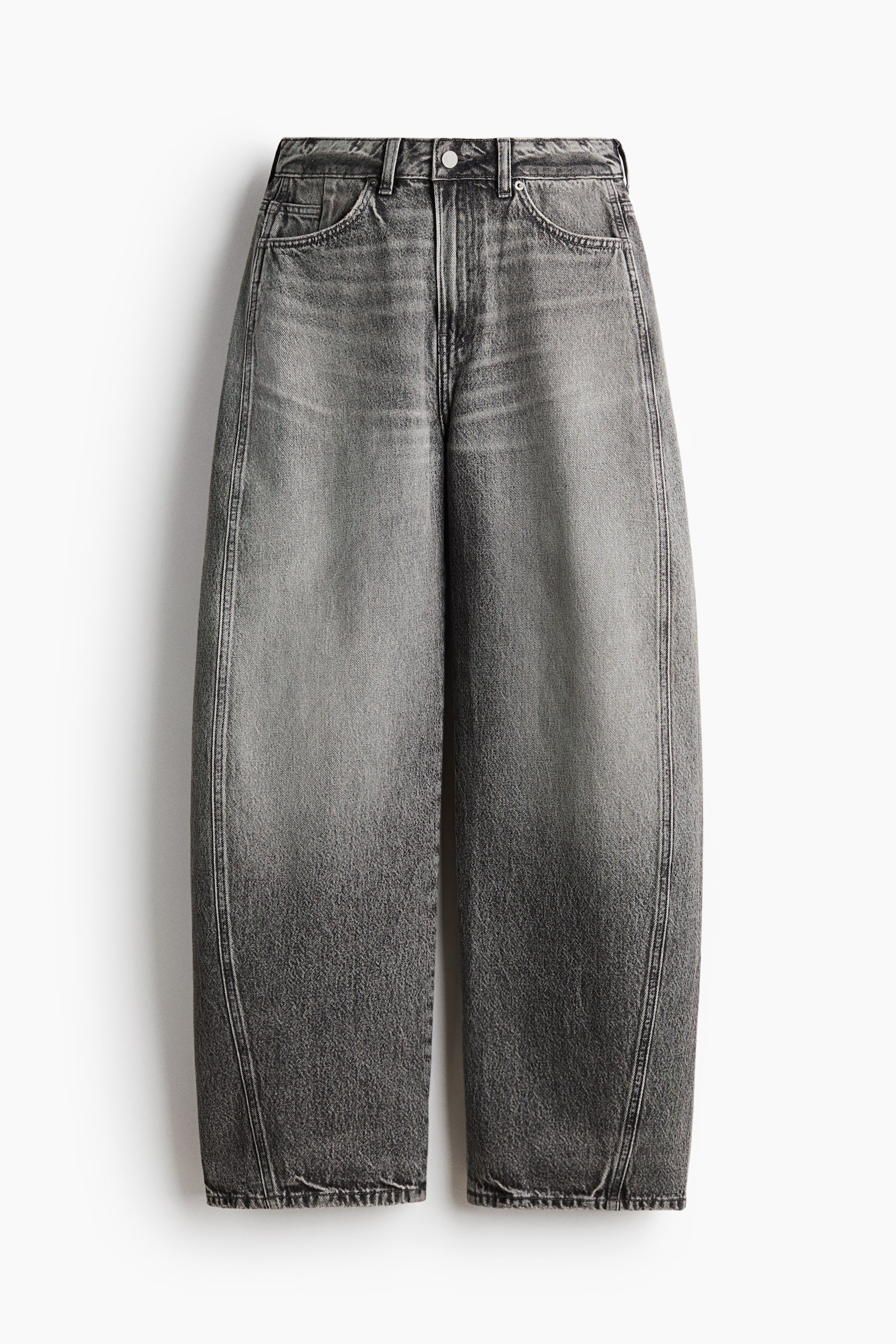 Baggy High Jeans - אפור ג'ינס/כחול ג'ינס בהיר/כחול ג'ינס כהה/בז' בהיר/בז' אפרפר/שחור משופשף - 1
