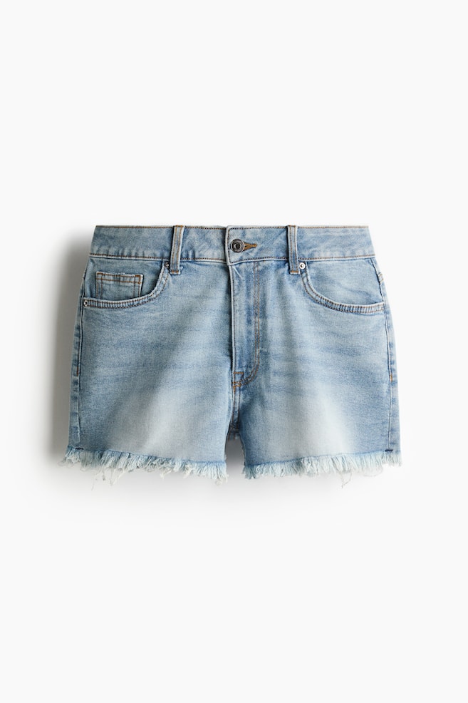 High Denim Shorts - Light denim blue/White/Light denim blue/Dark grey/Light grey - 1