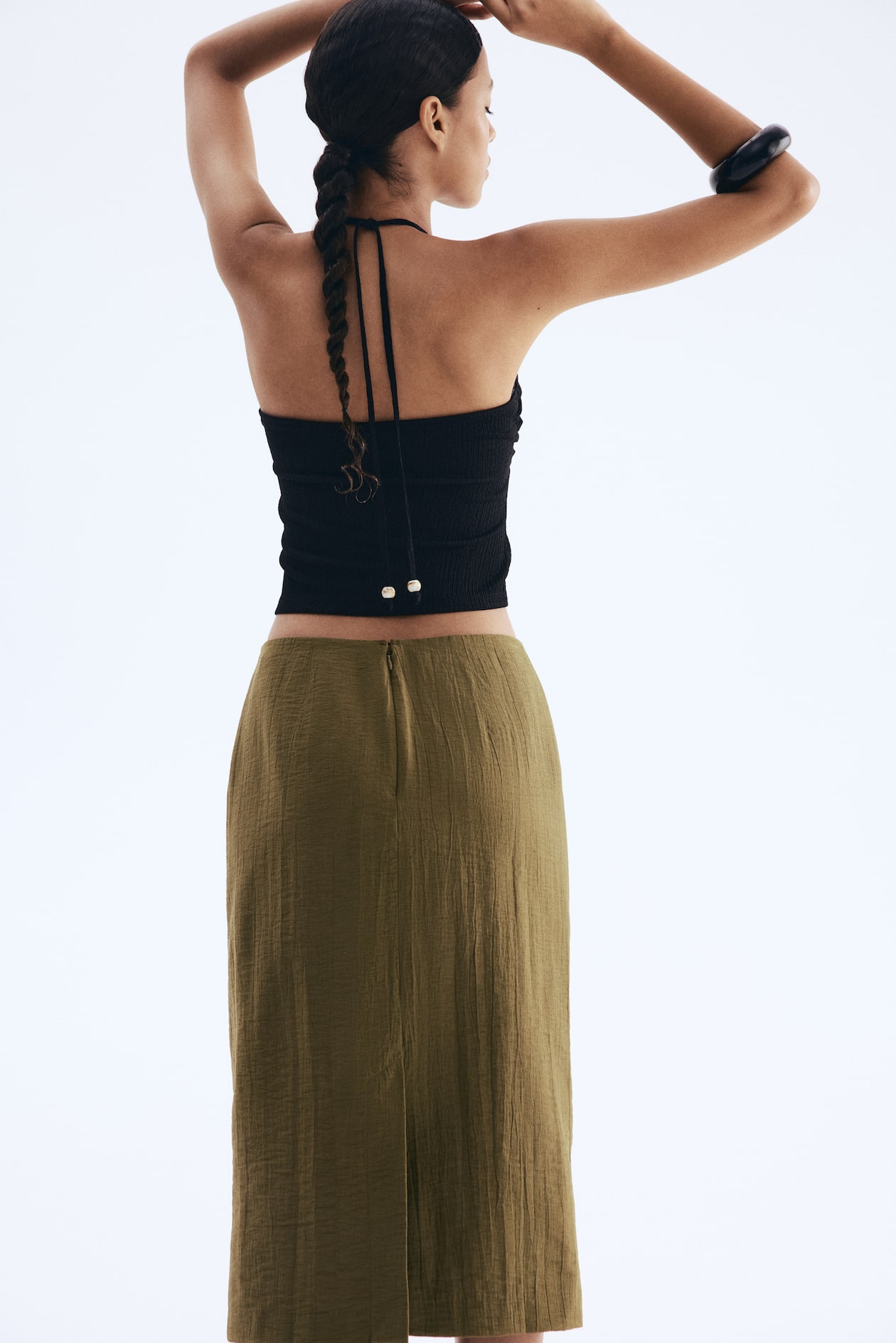 Crinkled Pencil Skirt - image 5