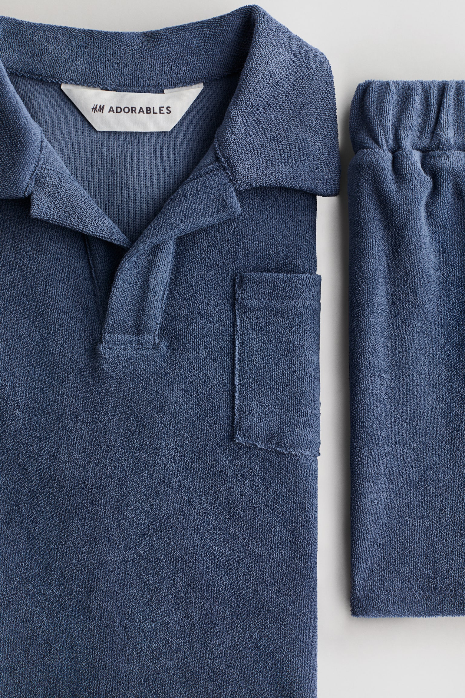 2-piece cotton terry set - Темно-синій - 2