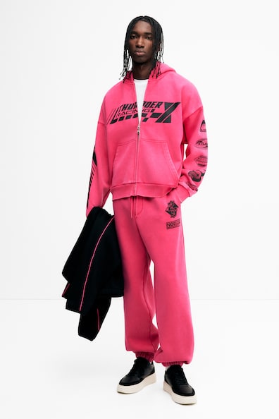 Felpa Uomo Con Cappuccio E Zip Generico: Giacca Con Tasche, Oversize, Colore Kaki, Taglia L, Leggera Per Mezza Stagione