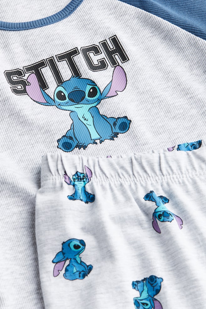 Bedruckter Pyjama - Hellgraumeliert/Lilo & Stitch - 2