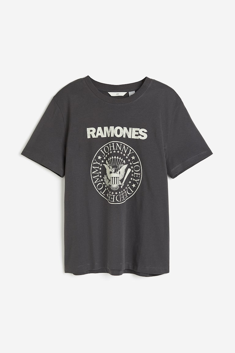 Ramones Logo Ramones T Shirt Dames T-shirt With A Motif Dark