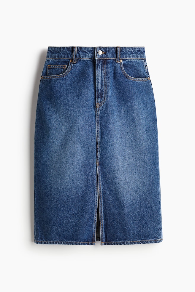 Denim skirt - Dark denim blue/Light denim blue/Denim blue/White - 1