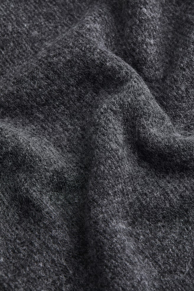 Knitted bodycon dress - Dark grey/Dark beige/Purple - 5