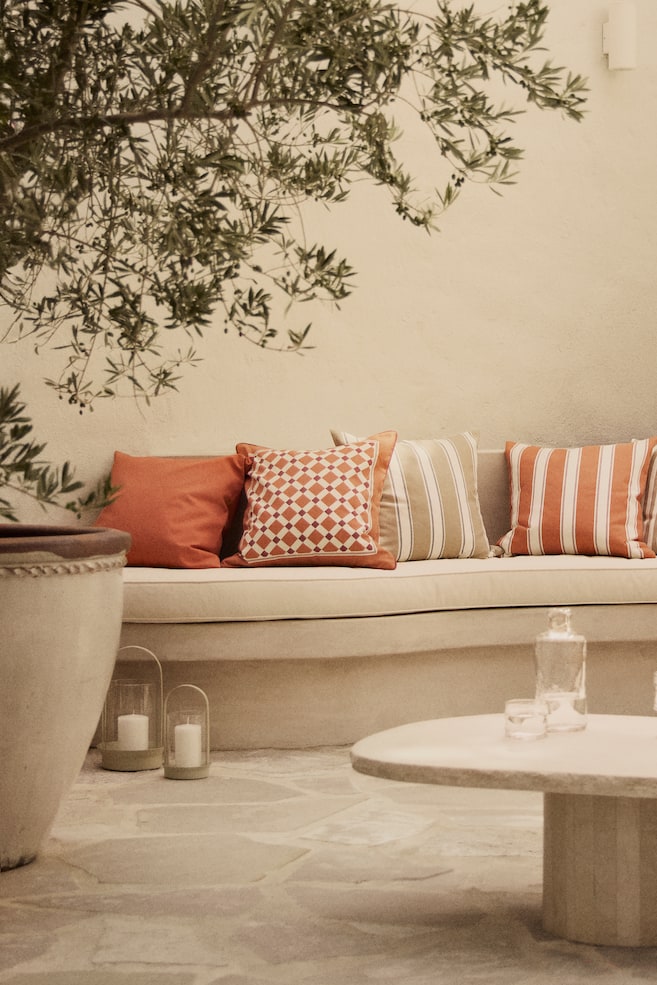 Outdoor Cushion Cover - Beige/striped/Dark green/striped/Dark green/striped/Blue/Striped/Beige/striped/Blue/Striped/Yellow/striped/Blue/White/green striped/White/Yellow striped/White/Yellow striped/Orange/striped/Orange/striped/Dark gray/striped/Yellow/striped - 4
