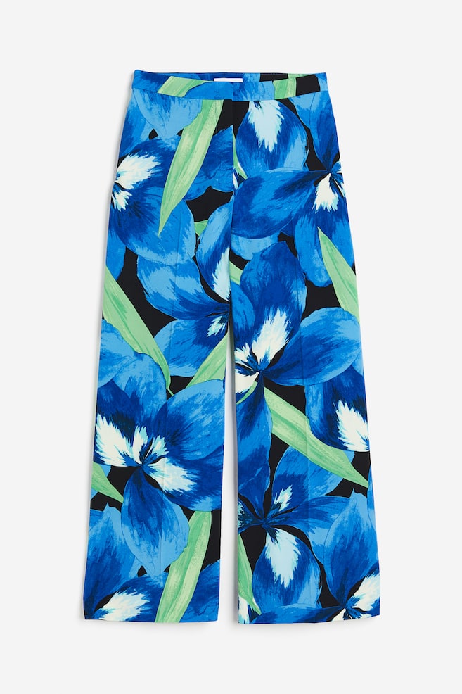 Pantalon large habillé - Bleu vif/fleuri/Beige clair - 2