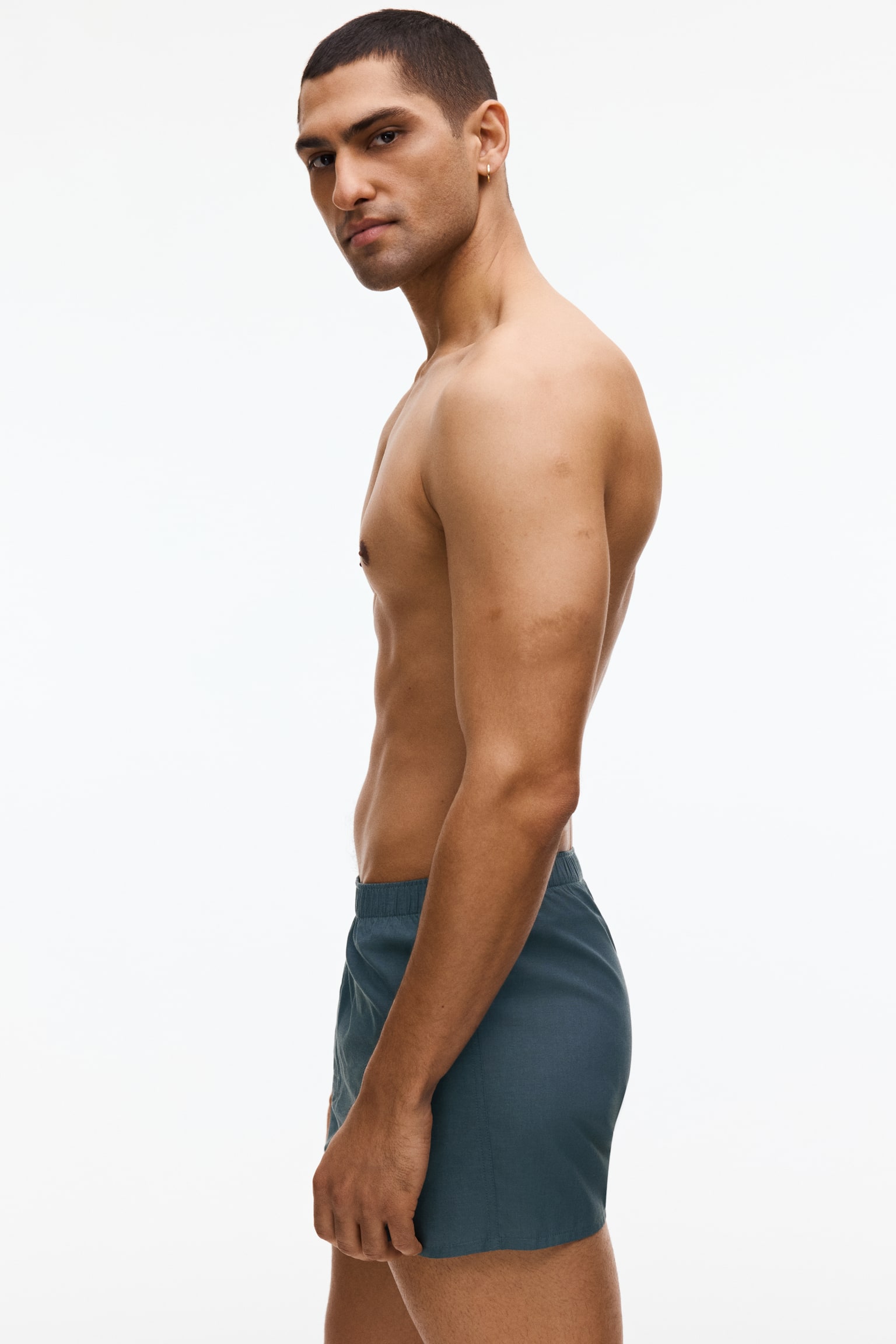 מארז 4 תחתוני בוקסר מאריג - טורקיז כהה/משבצות/שחור/אפור/תכלת/כחול כהה/צהוב בהיר/משבצות/כחול כהה/משבצות/ירוק חאקי/משבצות/שחור/לבן משבצות - 3