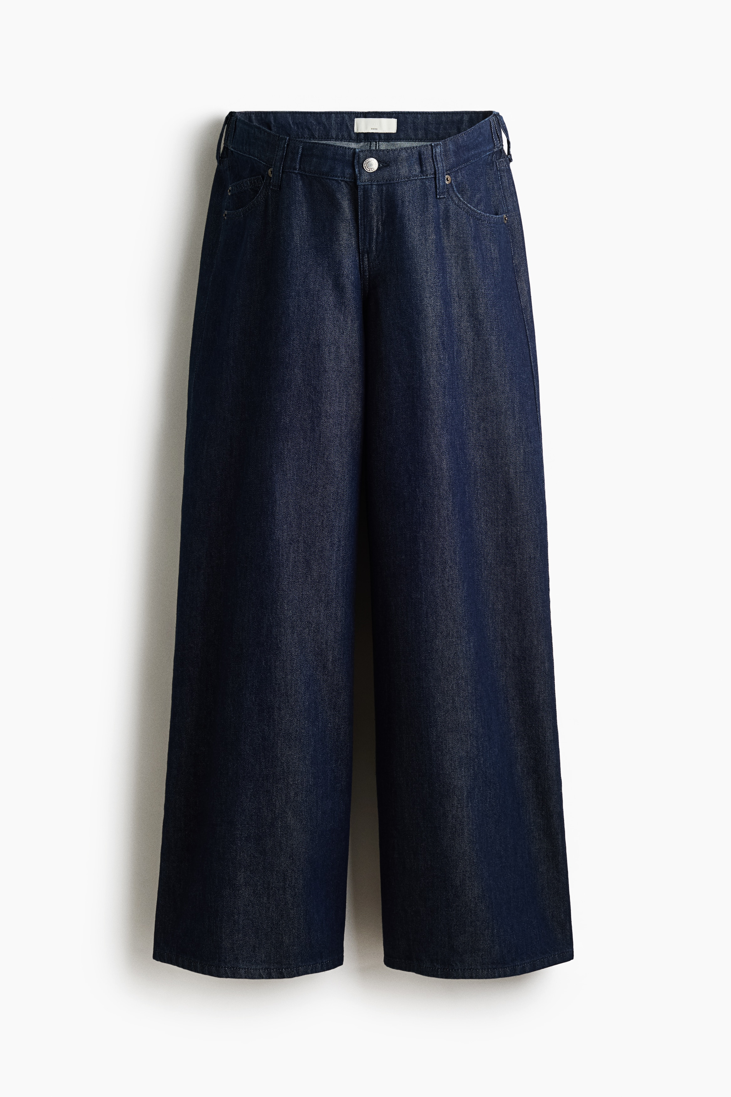 MAMA Wide Low Jeans - Ciemnoniebieski denim/Niebieski denim