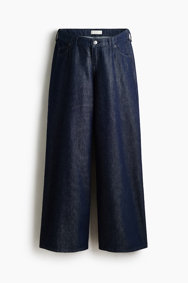 MAMA Wide Low Jeans - Dark denim blue/Denim blue - 1