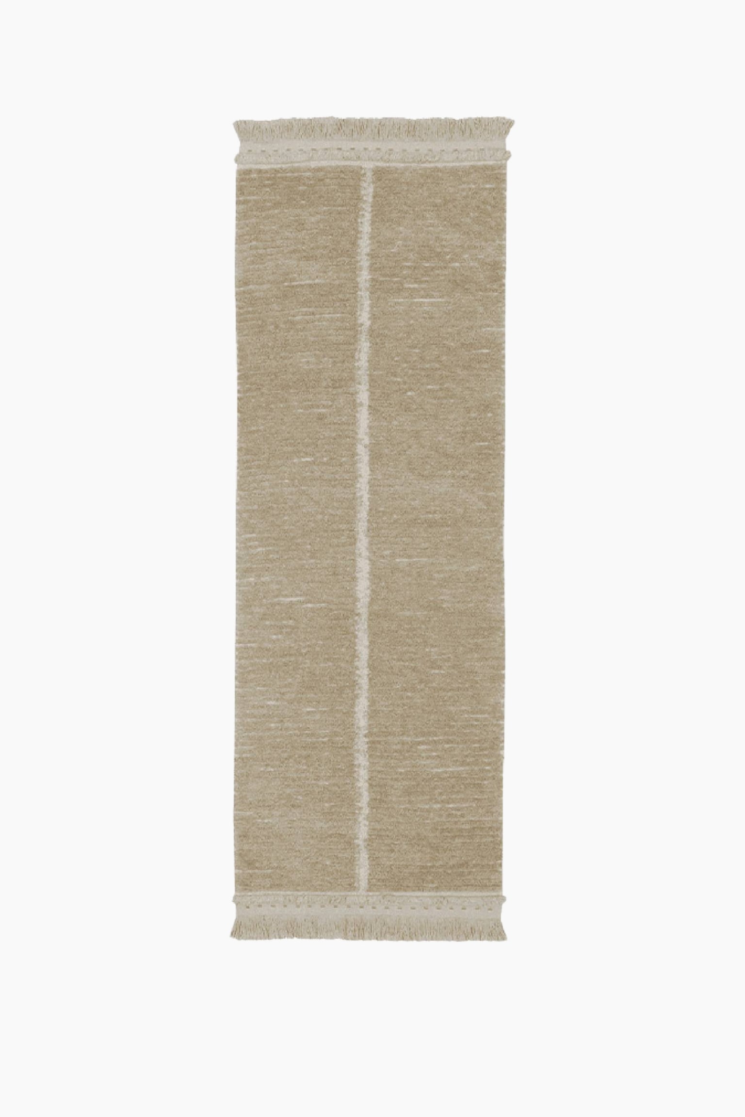 Tapis Réversible Lavable Duetto - Olive, Naturel - 1