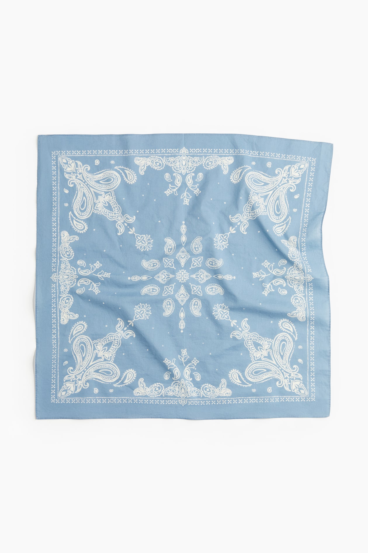 Patterned Neck Scarf Light blue/paisley-patterned Men H&M PH