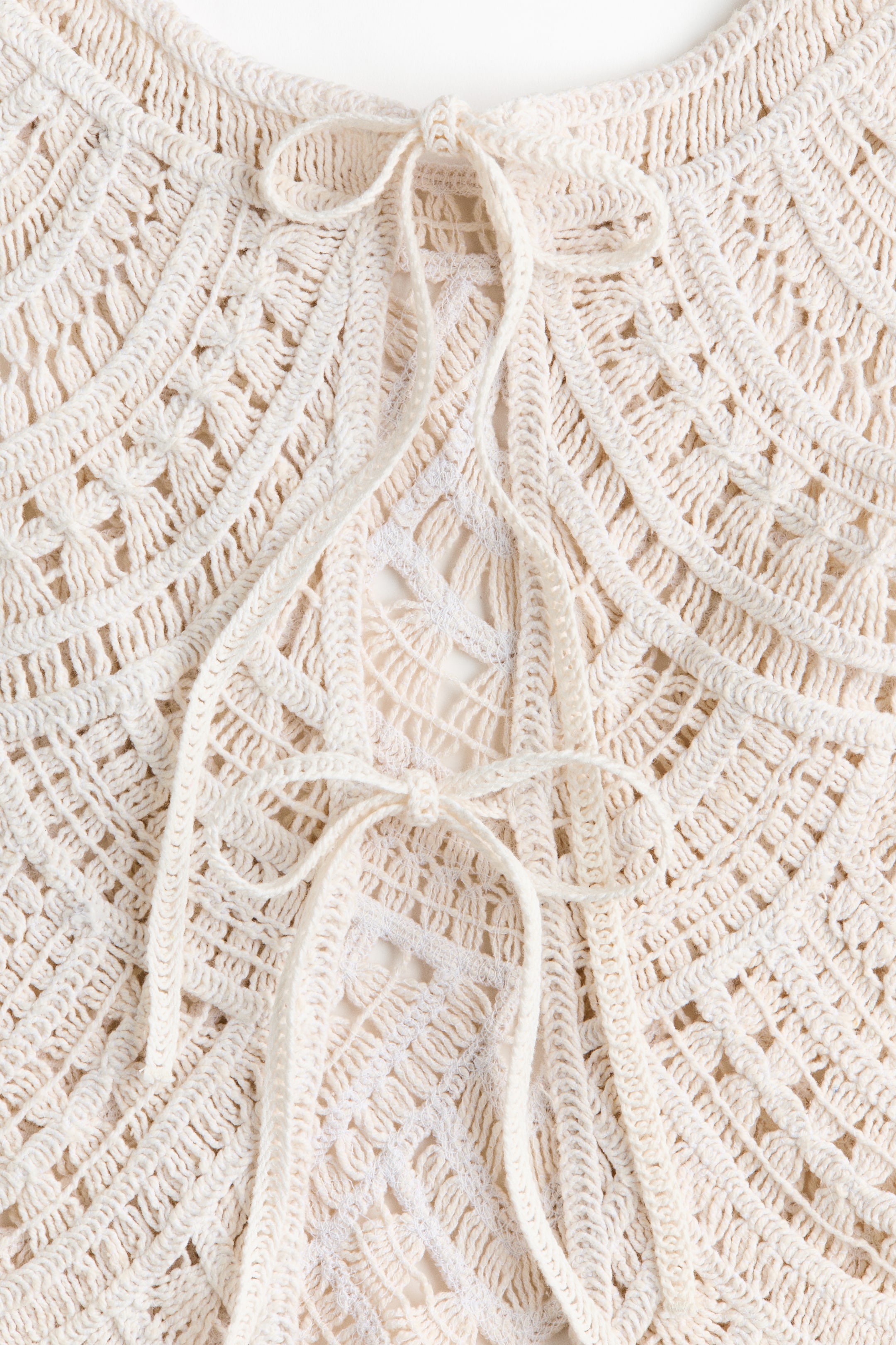 Crochet-Look Cotton Beach Top