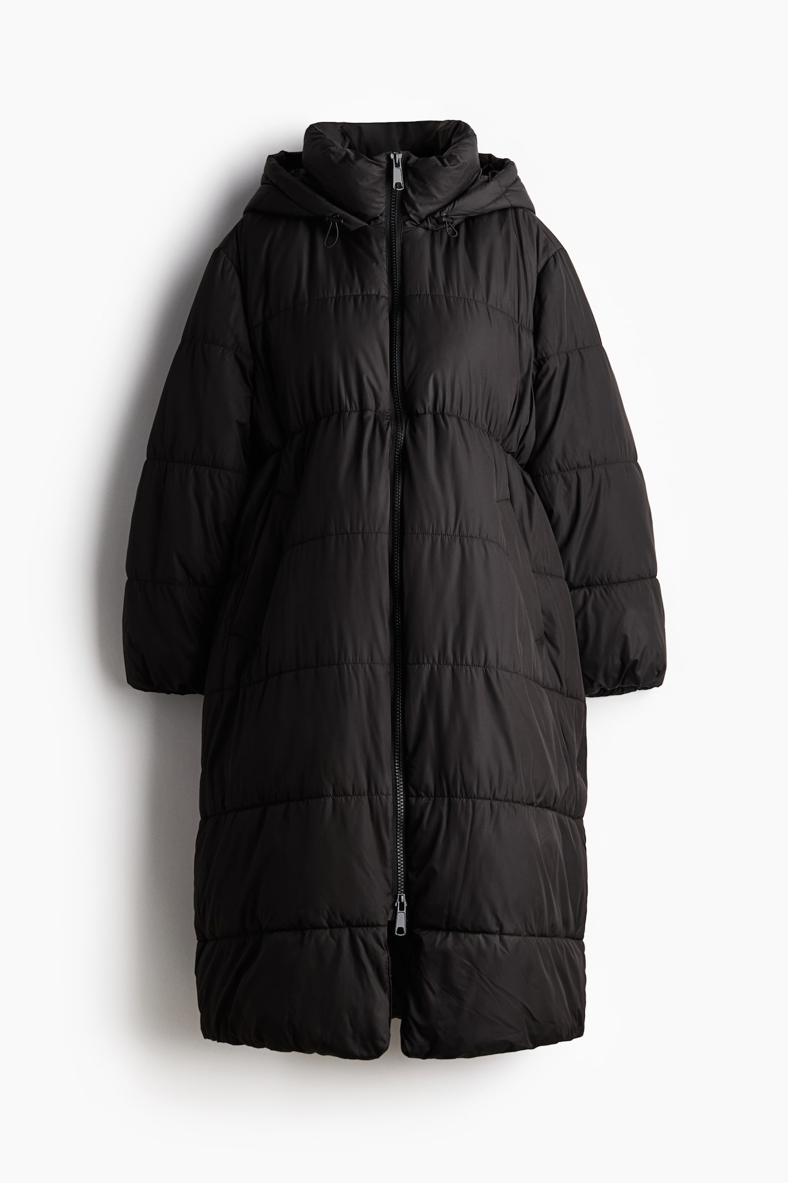 MAMA Hooded puffer coat - Black/Dark mole - 2