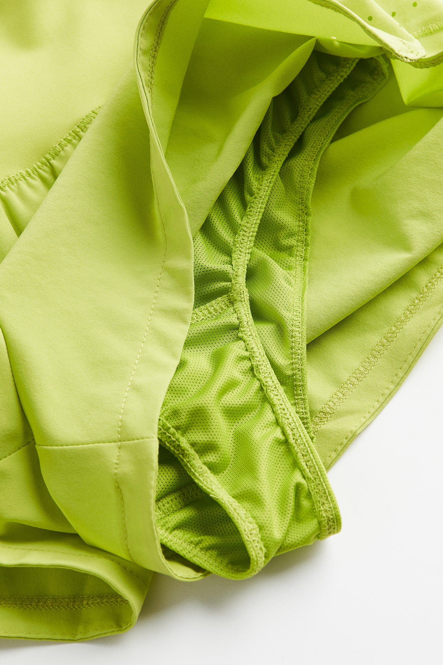 DryMove™ Double-layered sports shorts - Lime green/Black/Dark purple - 3