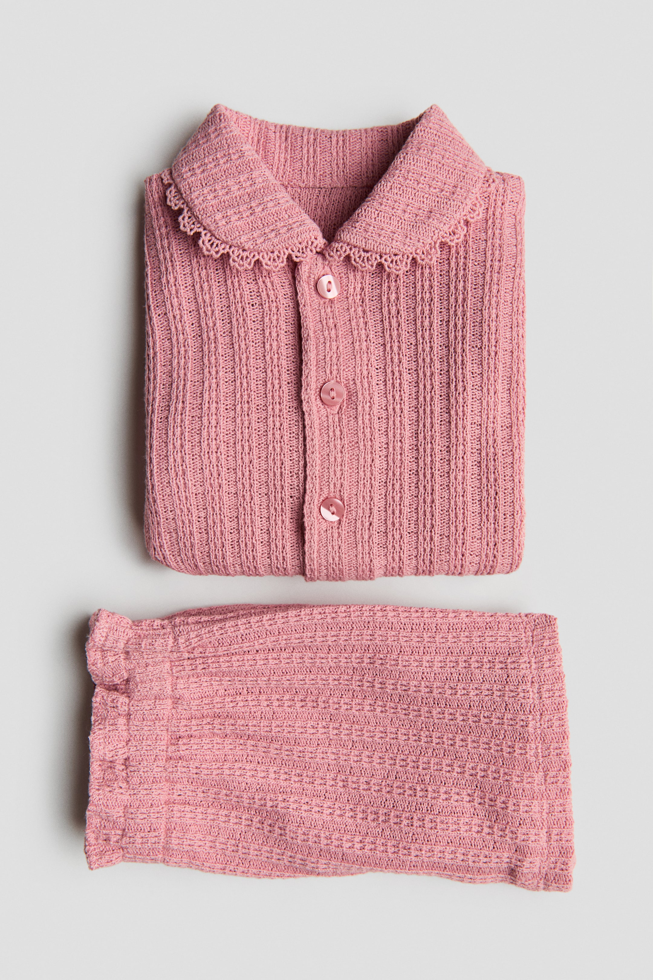2-Piece Pointelle-Knit Set