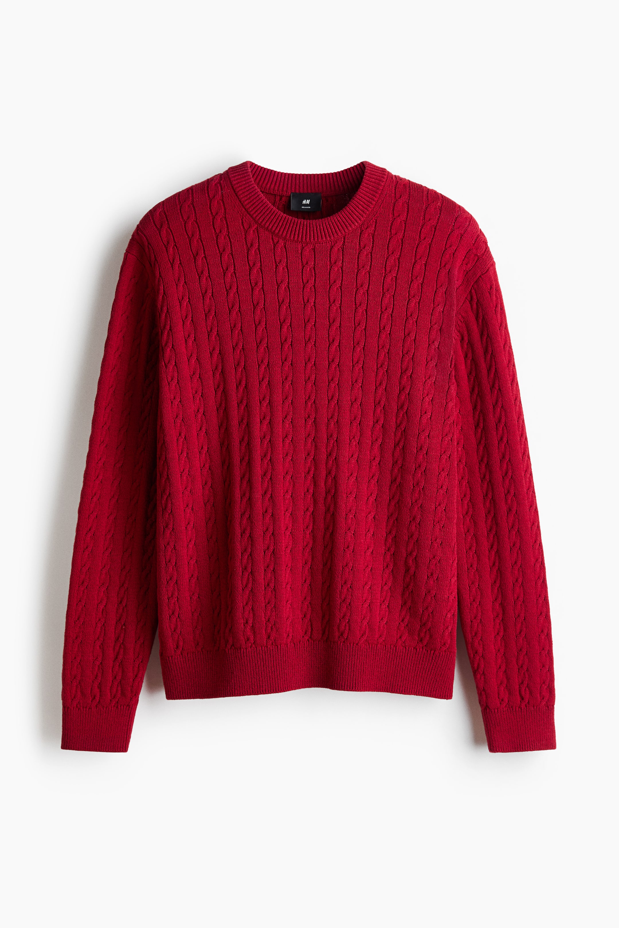 Regular-Fit Cable-Knit Sweater