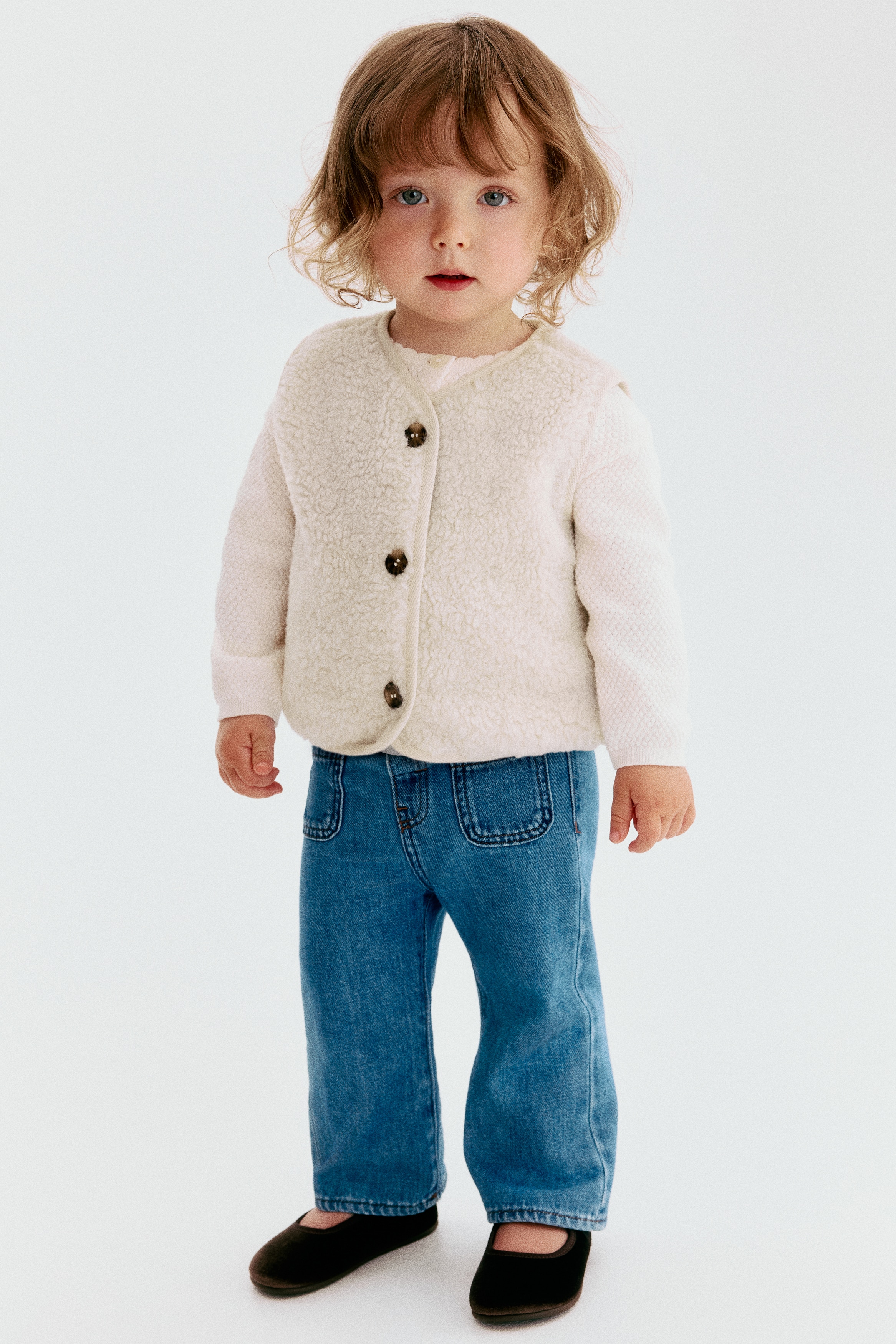 Teddy gilet - Cream