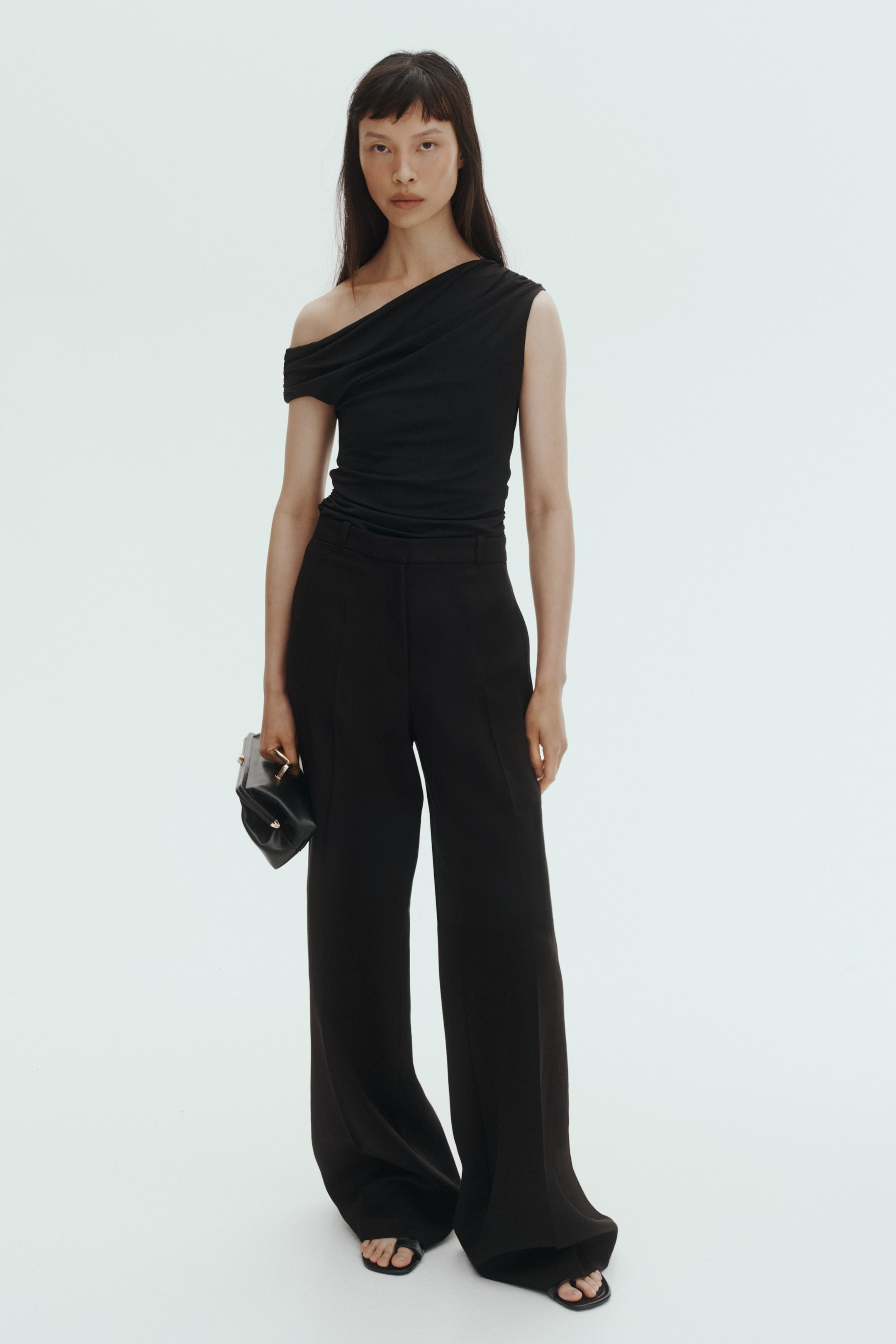 Draped One-Shoulder Top