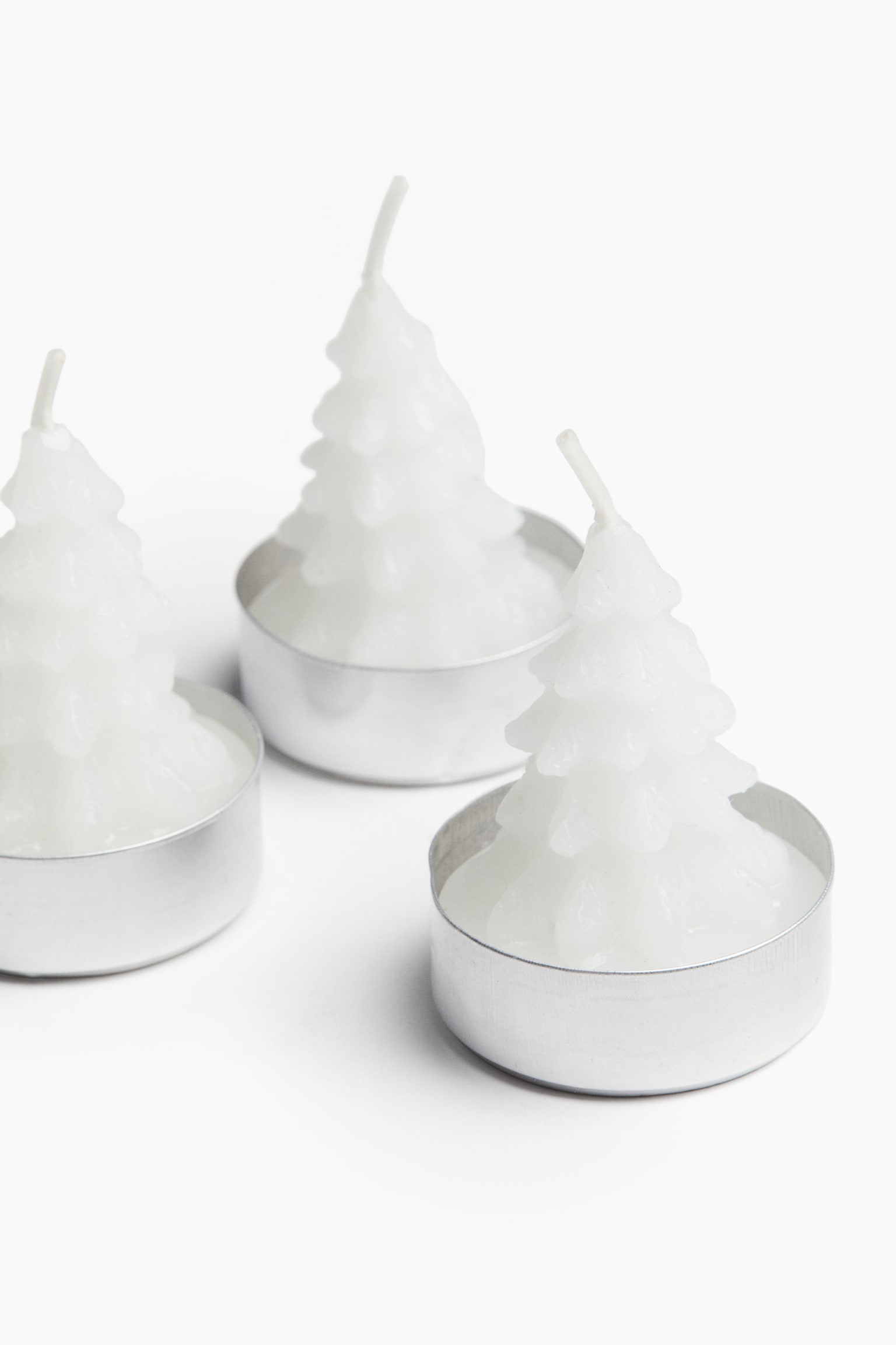 6-pack tree-shaped tealights - White/Fir trees - 2