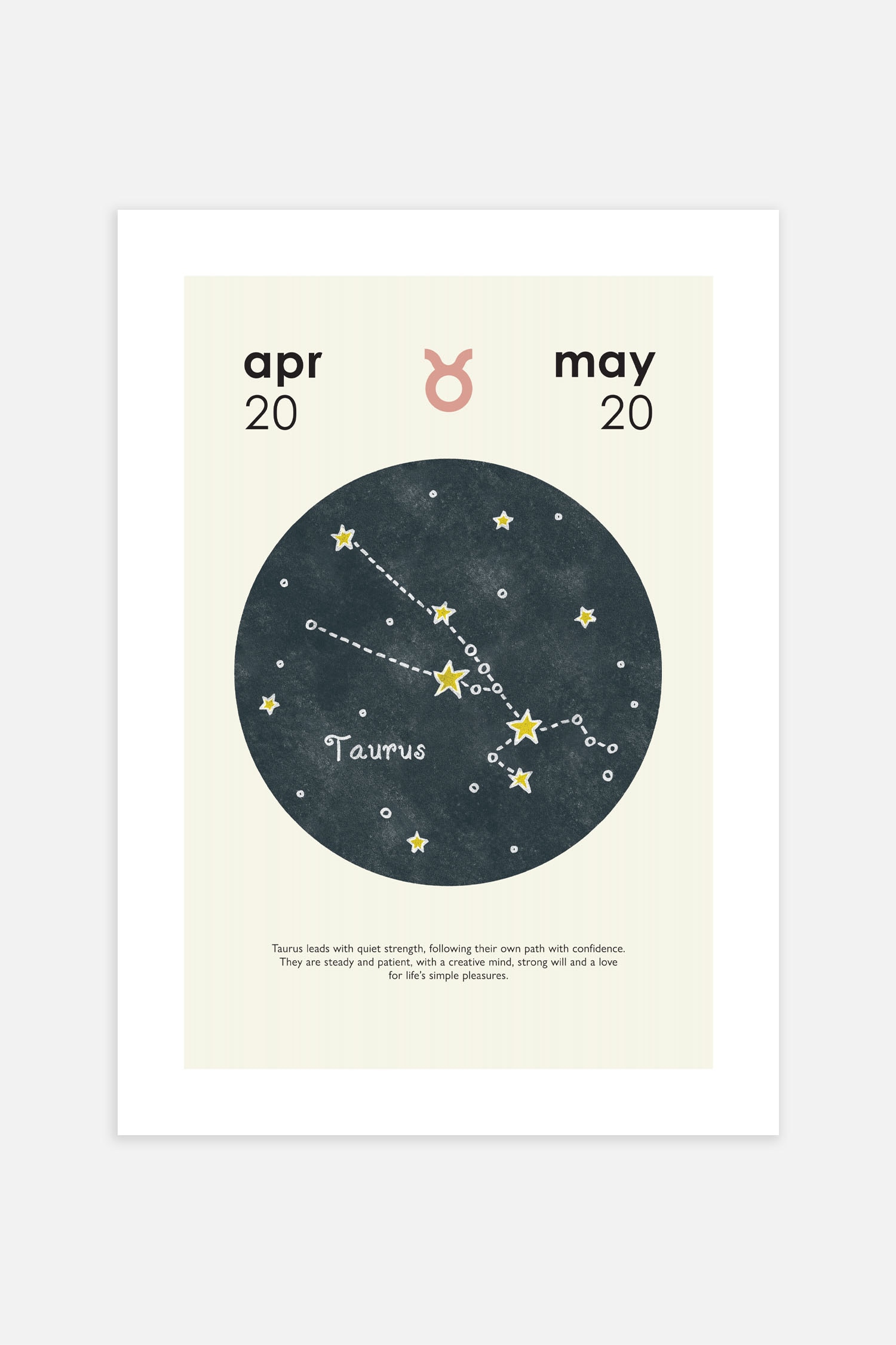 Postery - Zodiac Plakat - Taurus - size: 50x70
