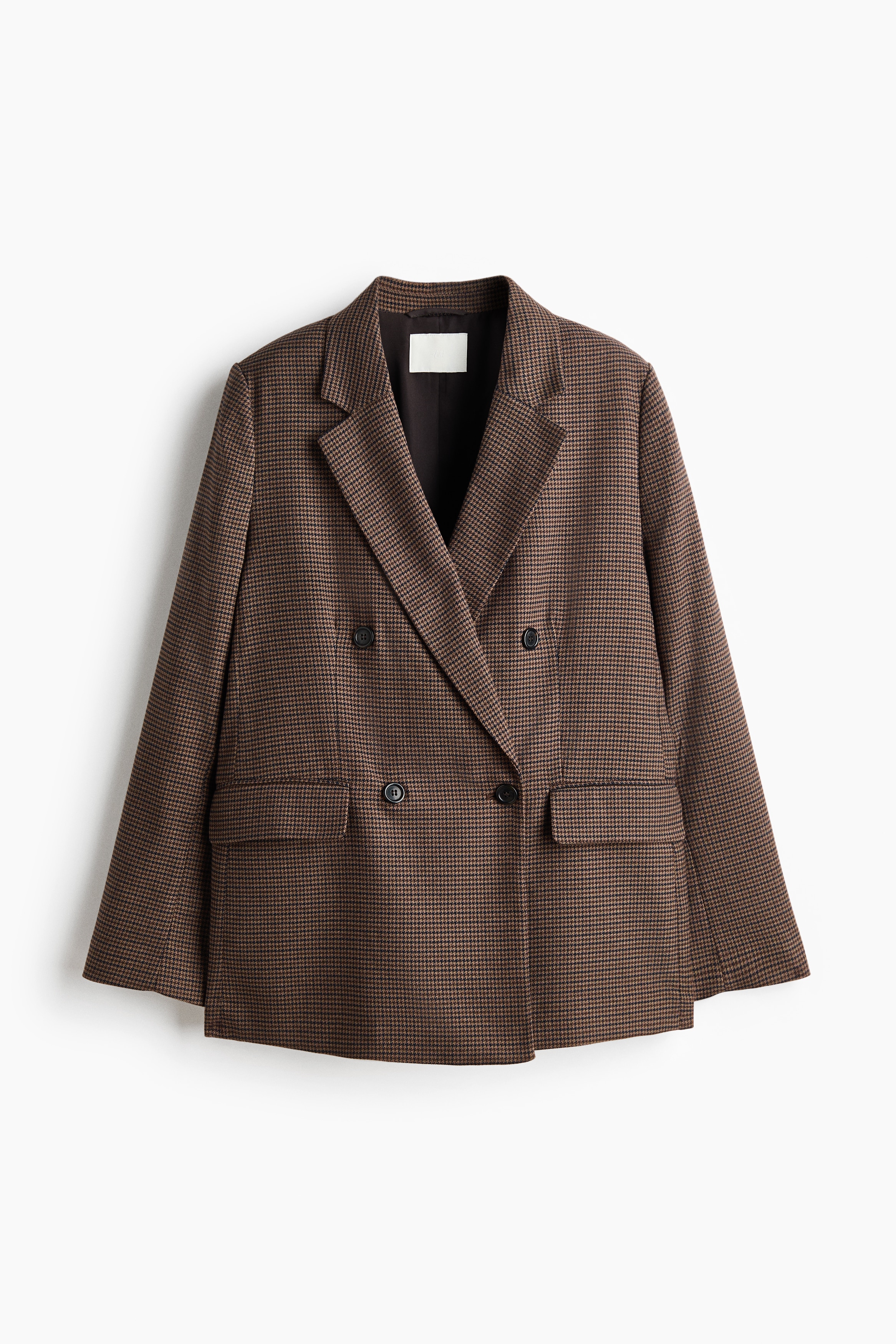 Double-breasted blazer - Dark mole/Dogtooth pattern/Rust brown/Dark brown/Black/Dark brown/Brown