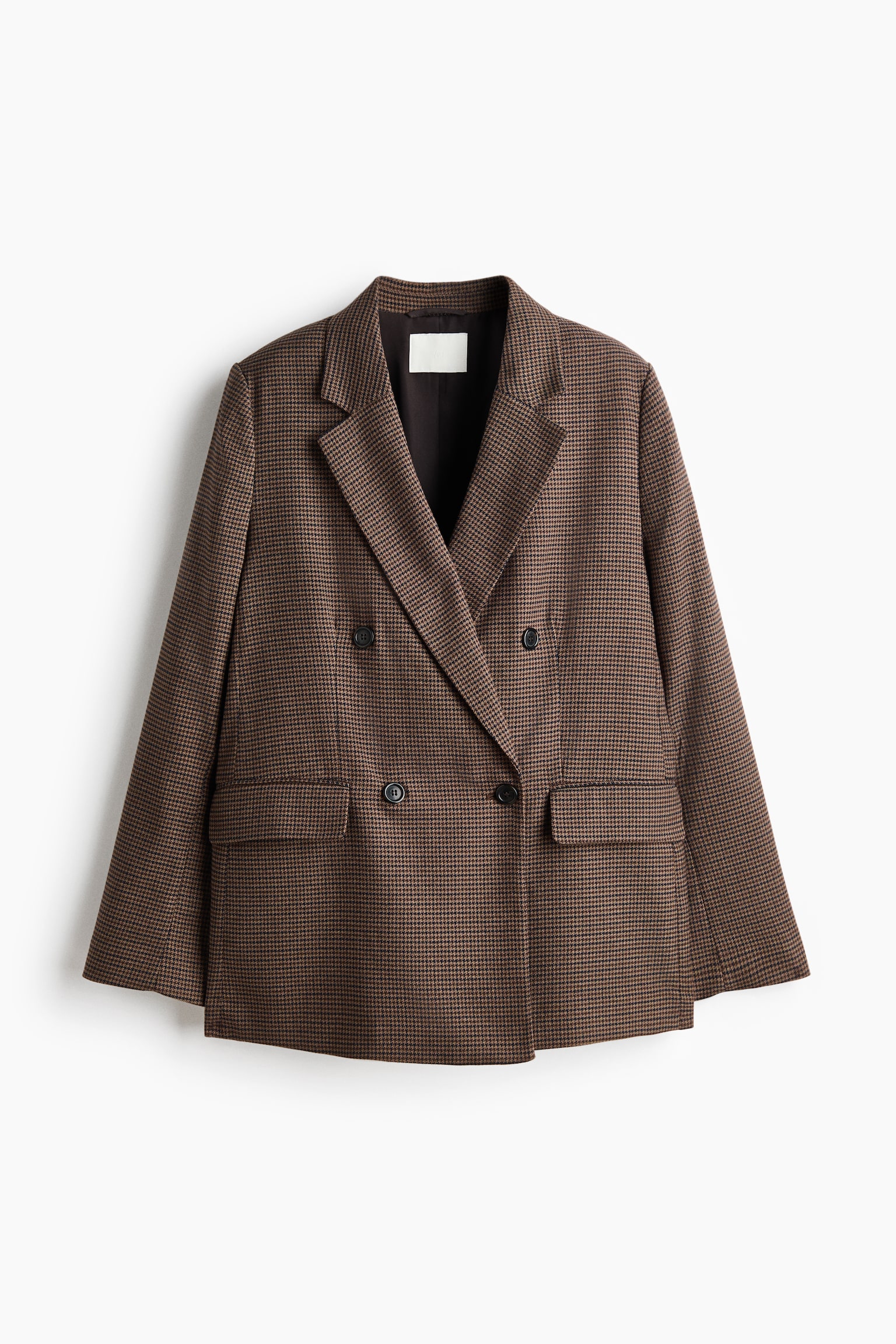 Double-breasted blazer - Dark mole/Dogtooth pattern/Rust brown/Dark brown/Black/Dark brown - 1