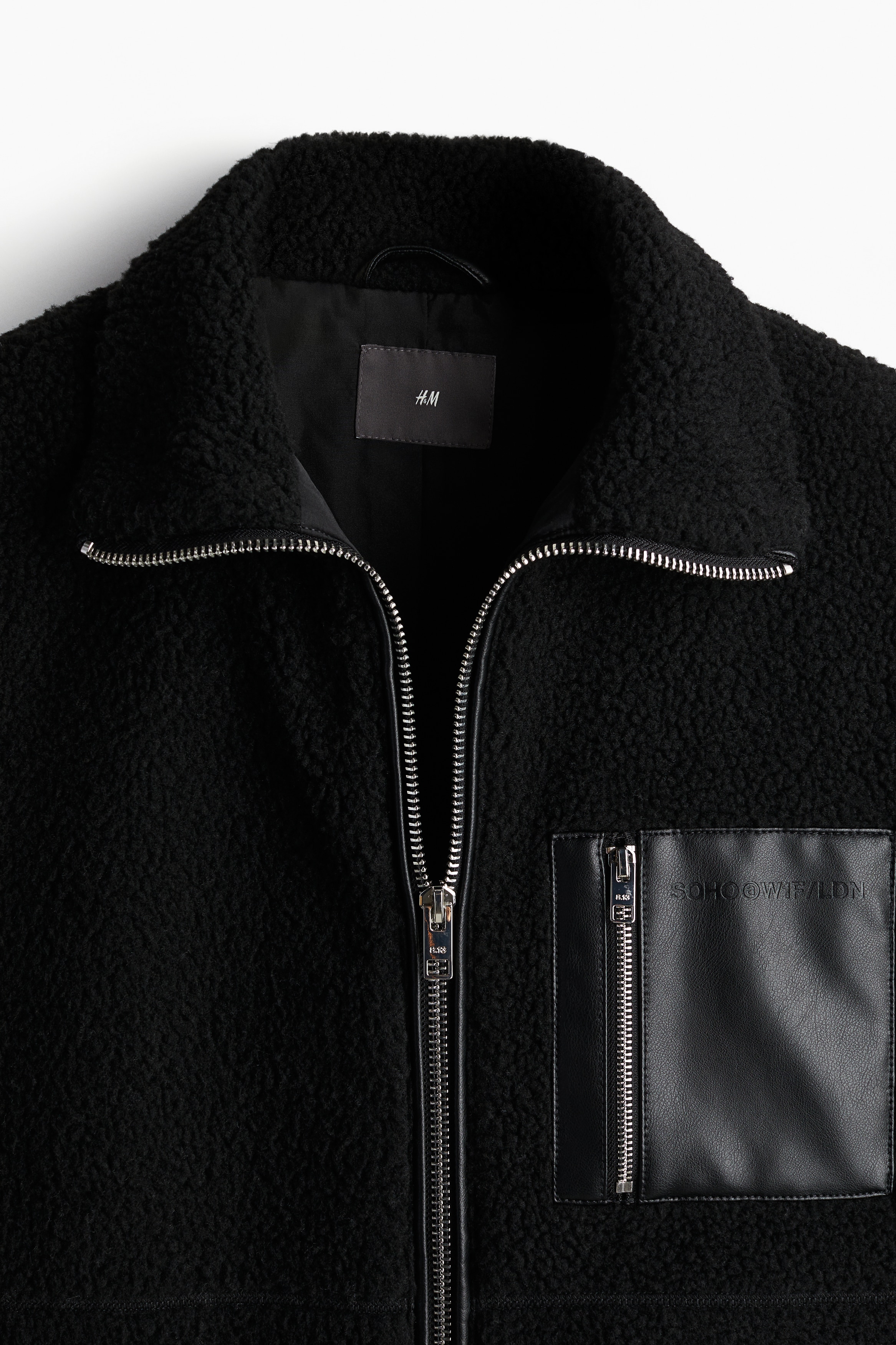 ルーズフィット テディジャケット - ブラック - Men | H&M JP