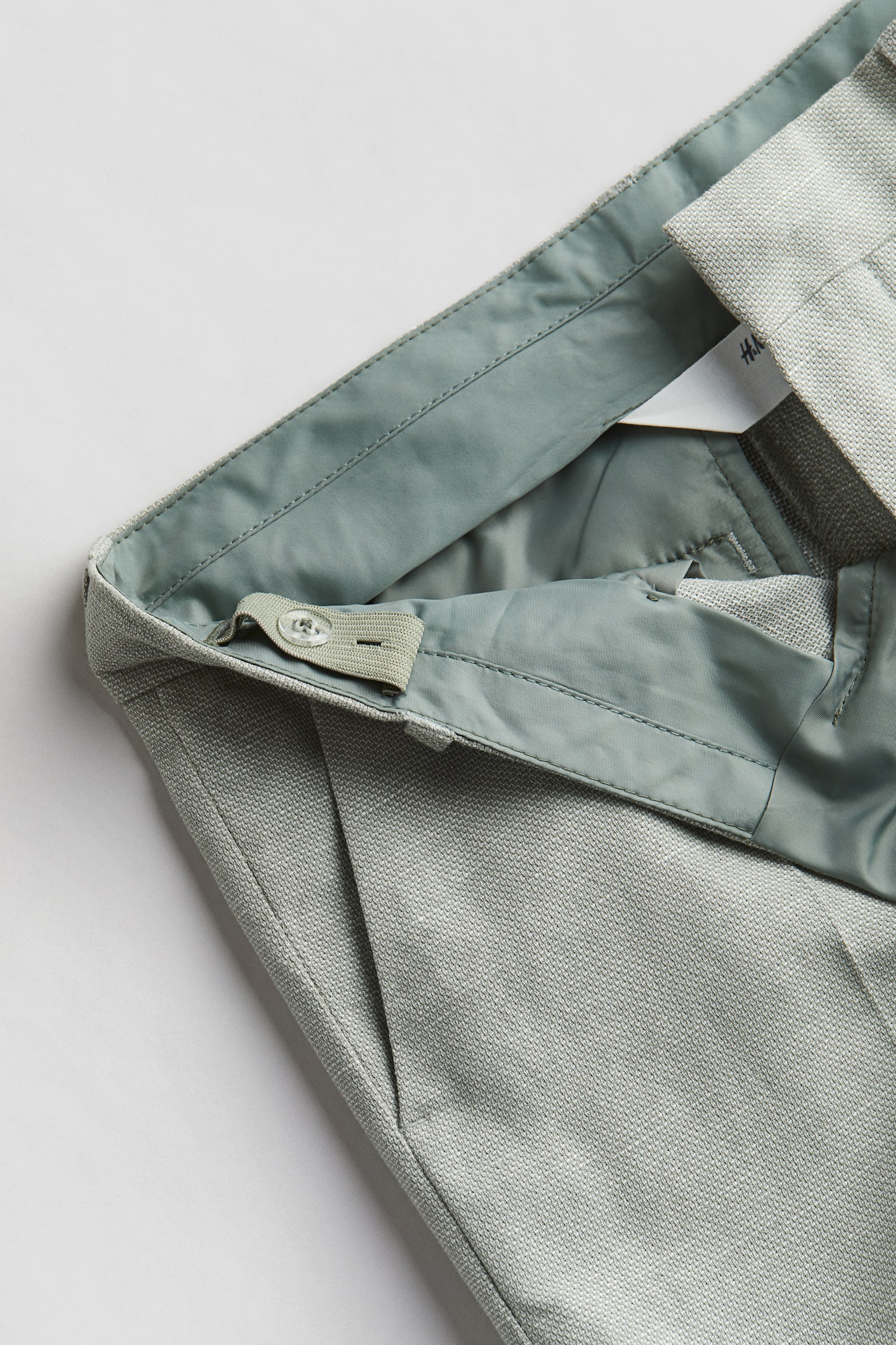 Textured suit trousers - Light khaki green/Dark grey/Light grey - 3