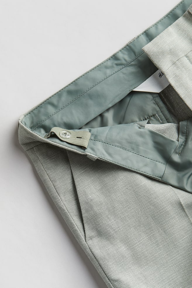 Pantalon de costume texturé - Vert kaki clair/Bleu clair/Bleu marine/Gris foncé - 3