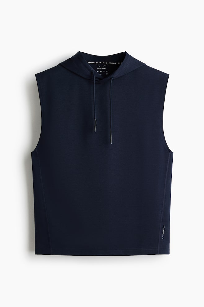 Regular-Fit Sleeveless Sports Hoodie with DryMove™ - Navy blue/Gray melange/Dusty green/Black - 1