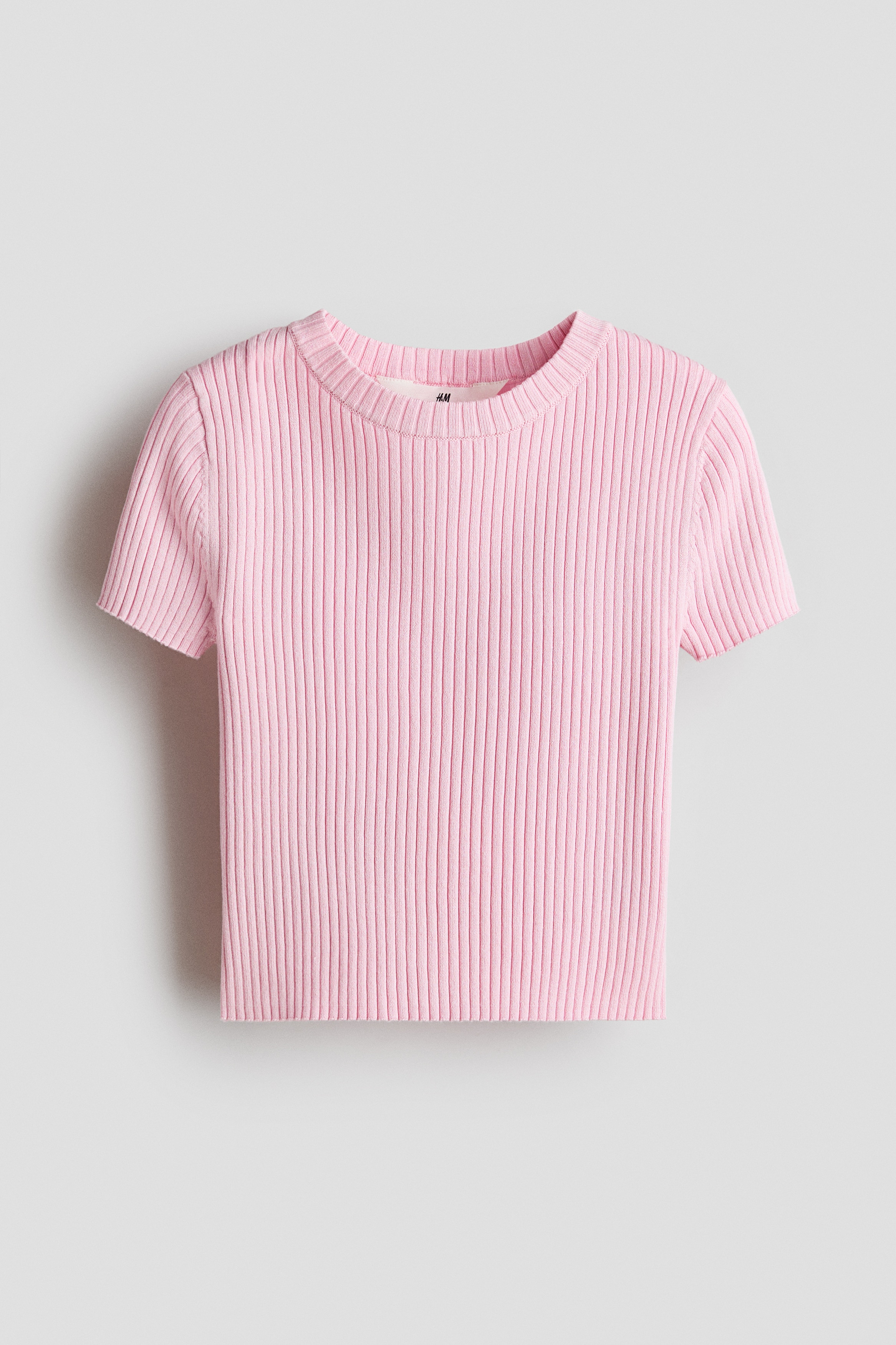 Short Rib-Knit Top - Light pink - Kids | H&M US