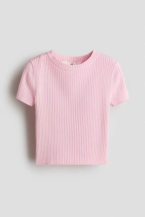 Детские топы H&M Short Rib-Knit Top