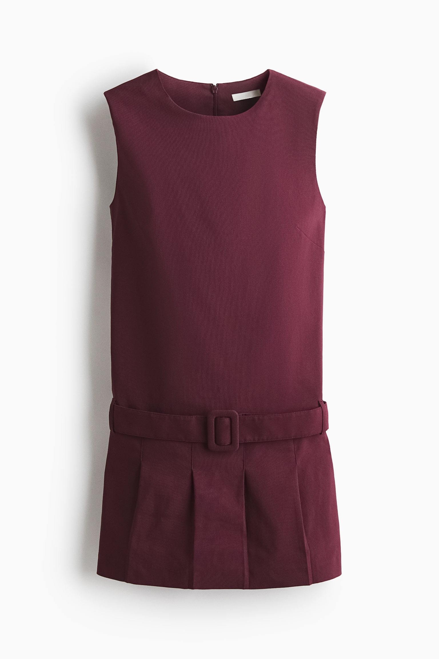 Женское платье H&M Belted Shift, цвет: Бордовый — фото 1