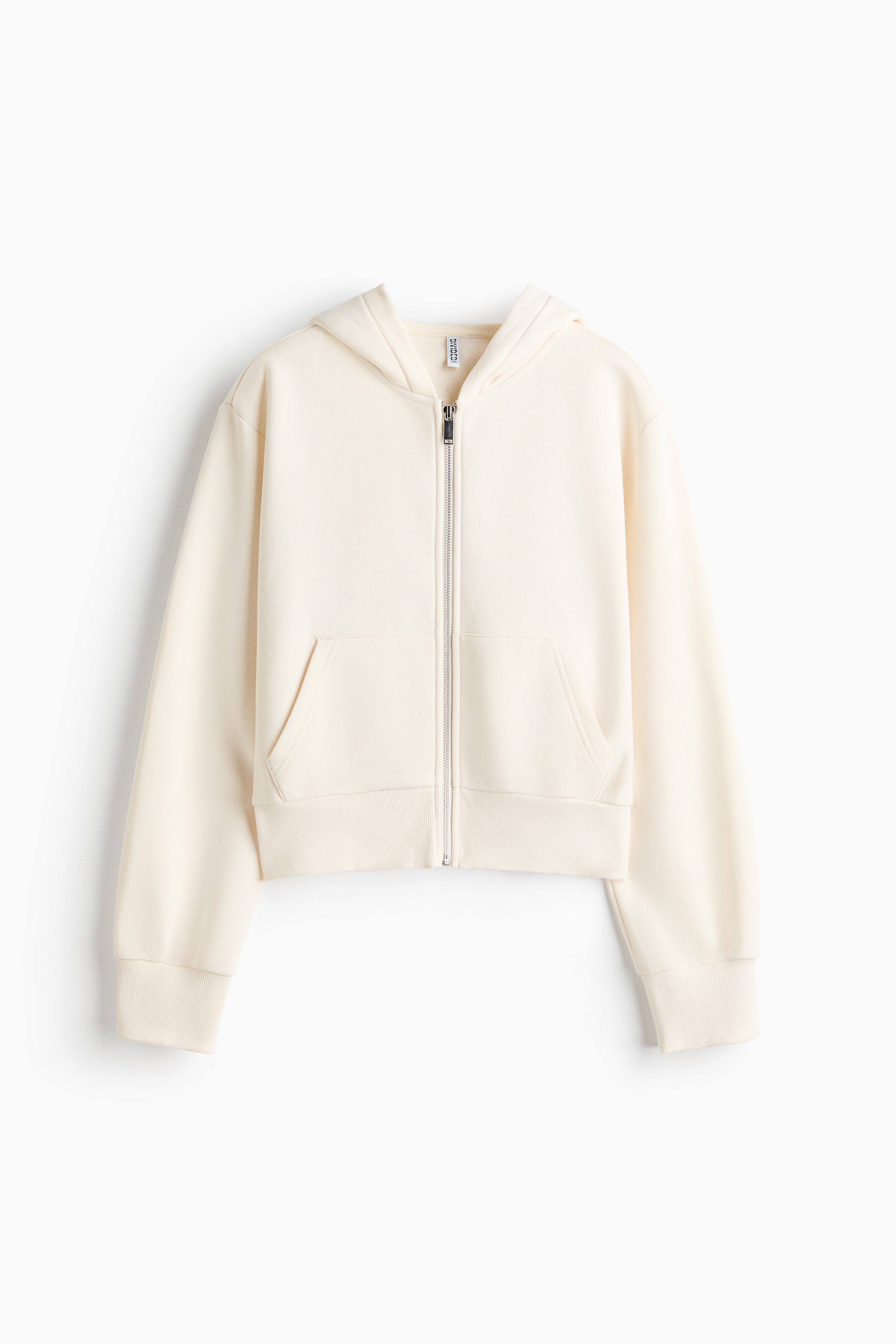 Chaqueta sudadera con capucha - Crema