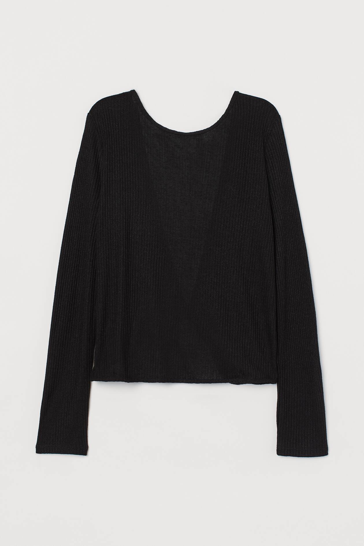 Rib-knit Top - Black - Ladies | H&M US