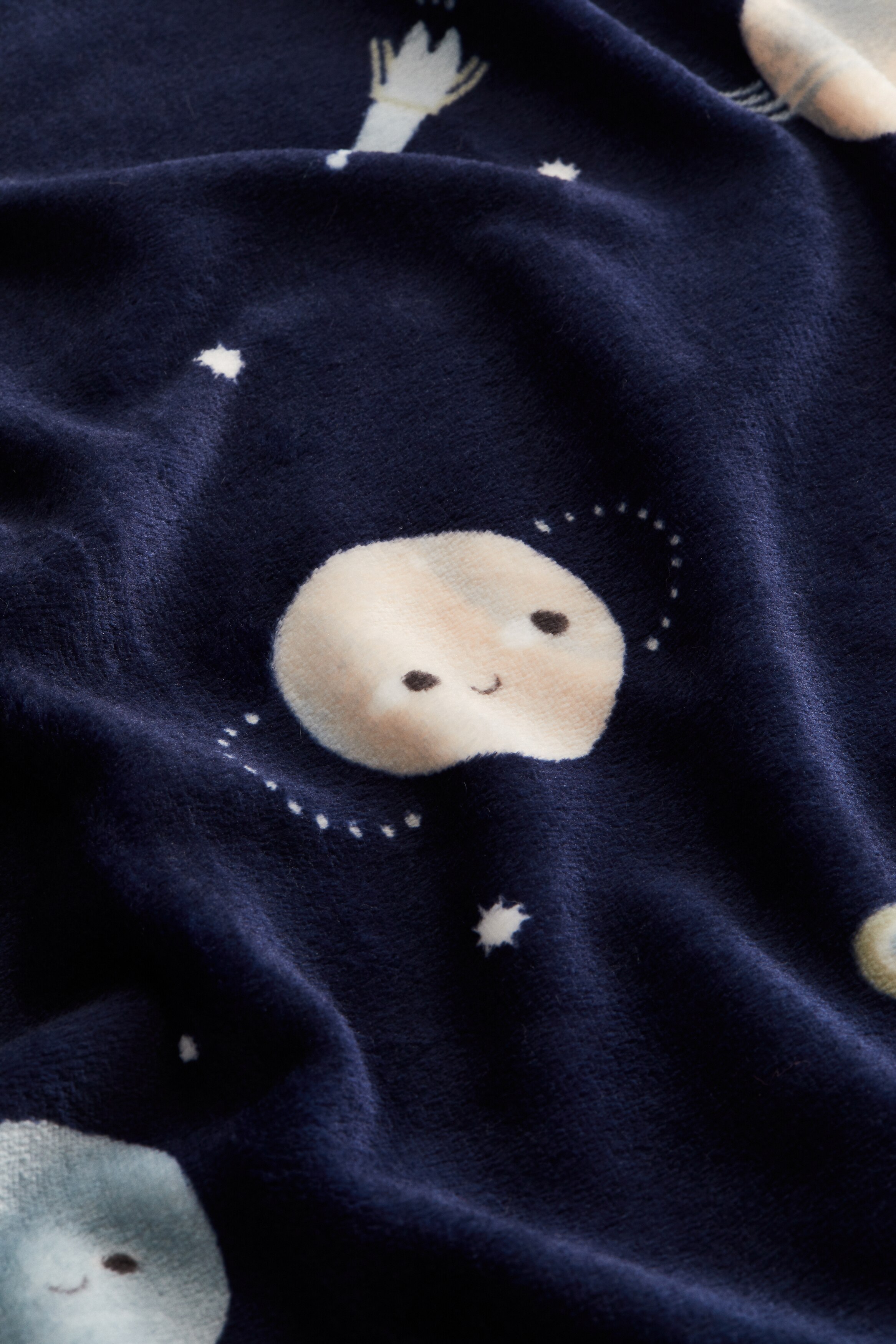 パターンフリースブランケット - ダークブルー／スペース - Home