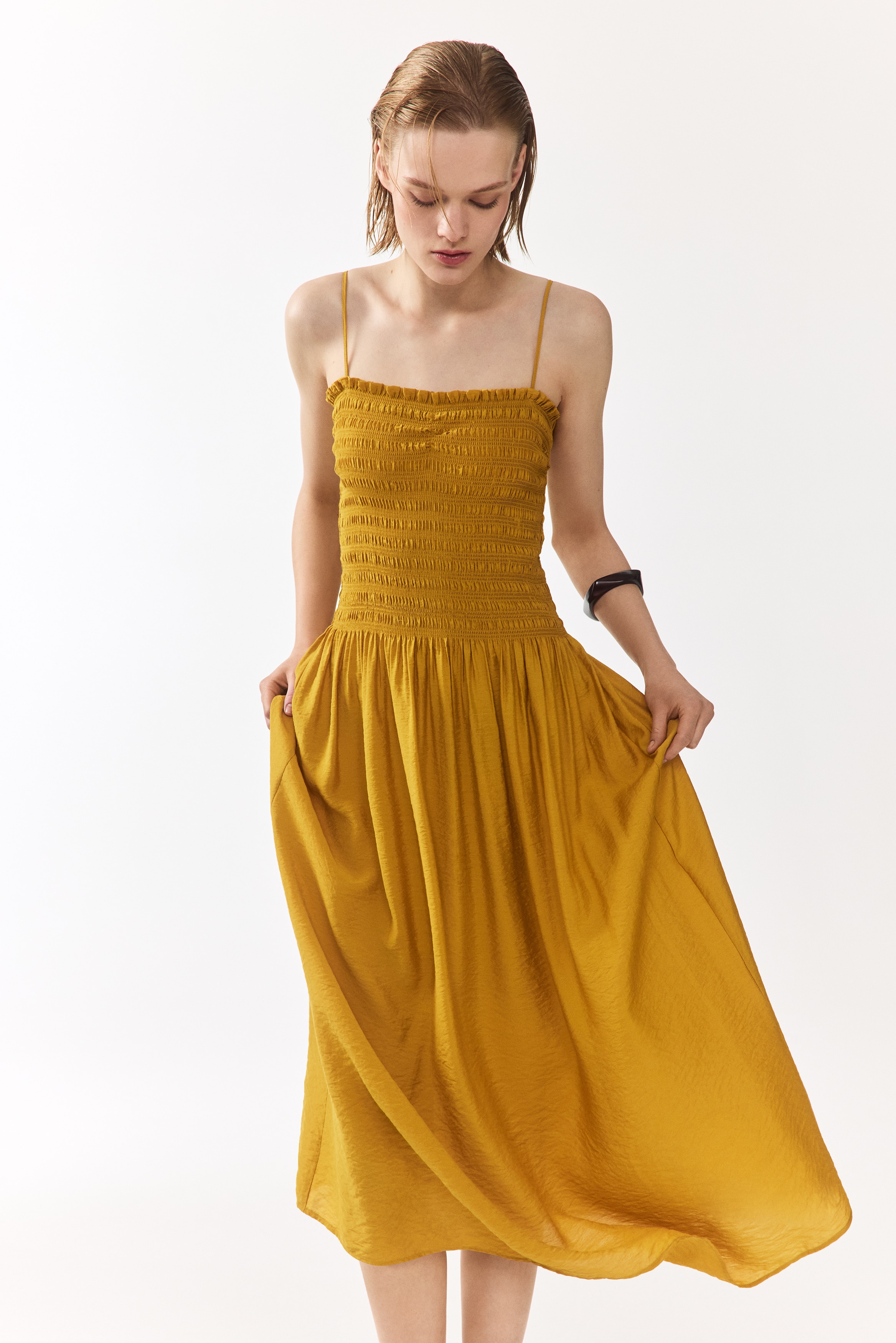 Smocked-Bodice Strappy Dress from H&M - $39.99