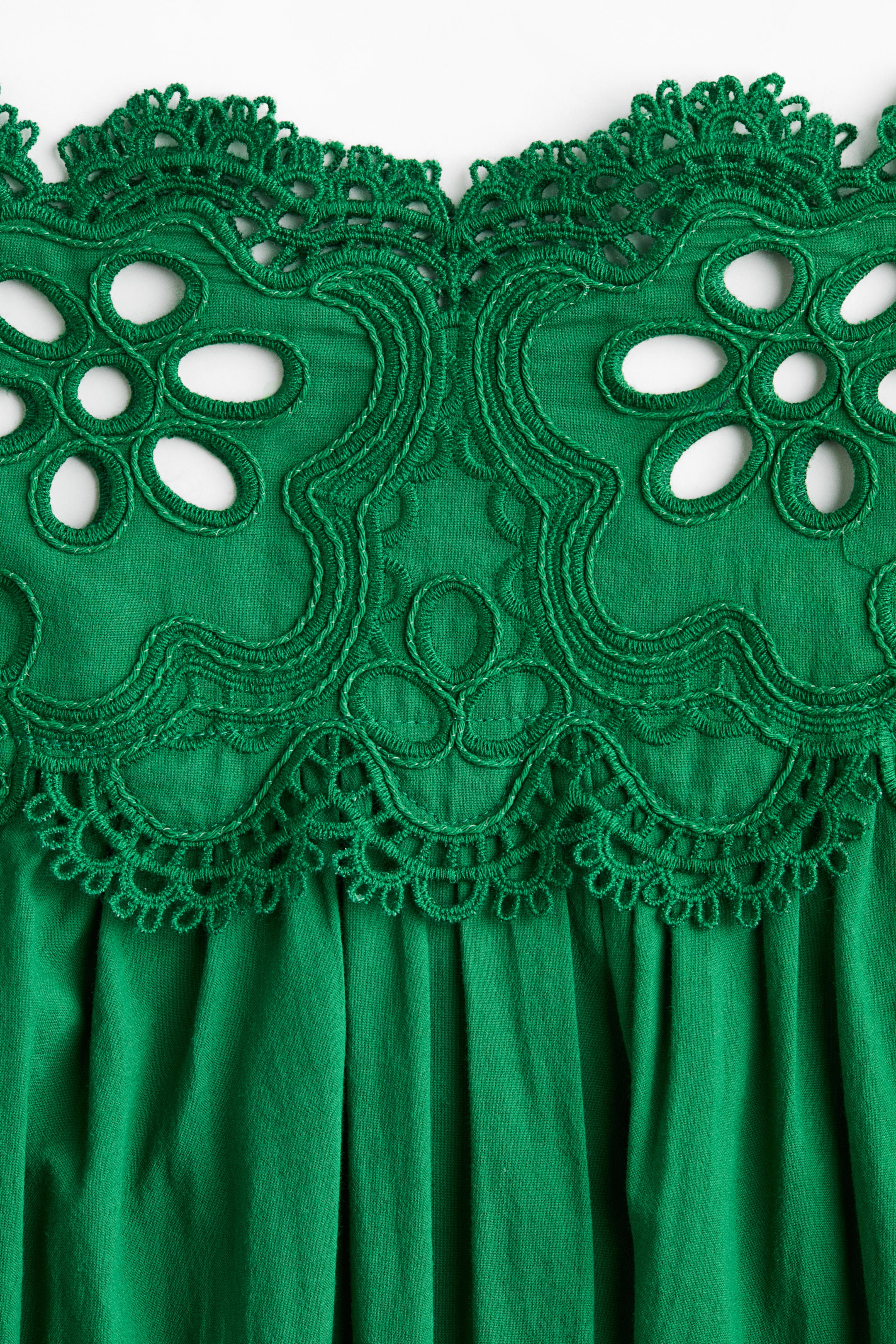 Lace-Detail Cotton Skirt