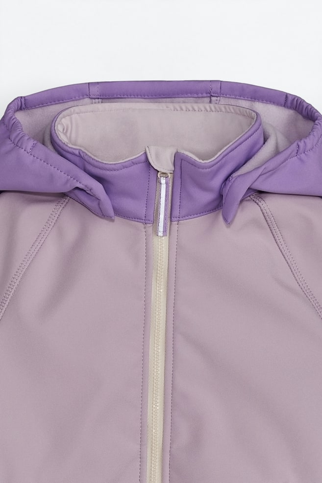 Water-resistant softshell jacket - Light purple/Block-coloured/Light blue/Block-coloured/Yellow/Spotted - 4