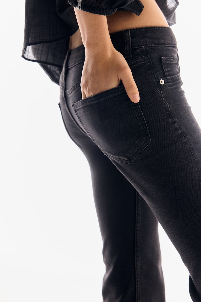 Low Rise Flared Leg Jeans Black/washed Ladies H&M US