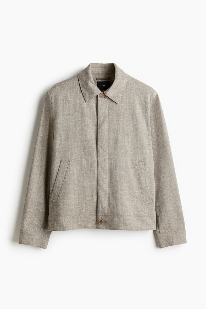 Veste-chemise Regular Fit - Beige chiné/Gris chiné - 1