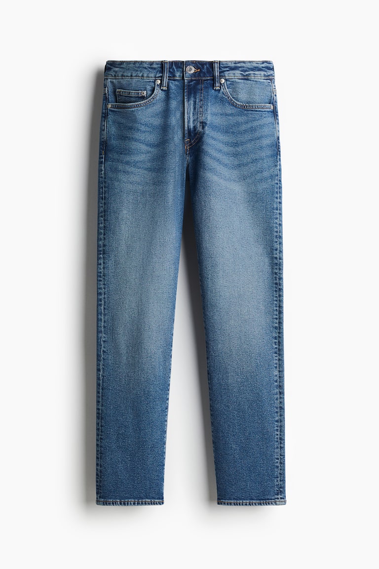 Straight Regular Jeans - Dark denim blue - Men | H&M US 