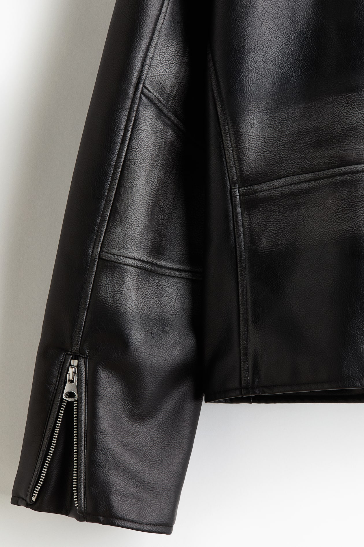 Men’s Black Coated racer jacket | H&M IN