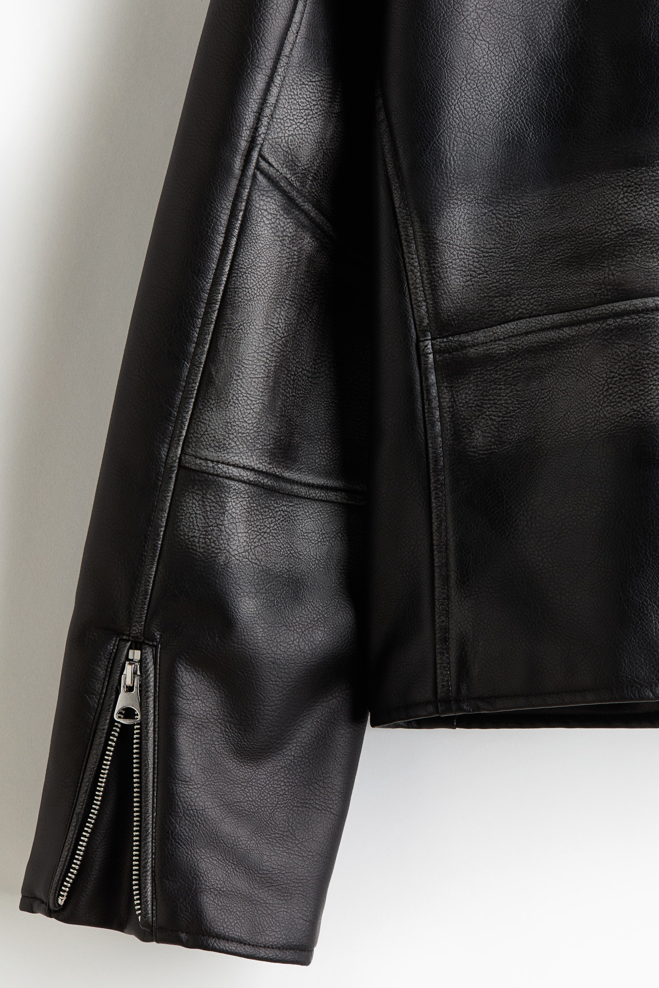 Мужские куртки H&M Coated Racer Jacket — фото 7