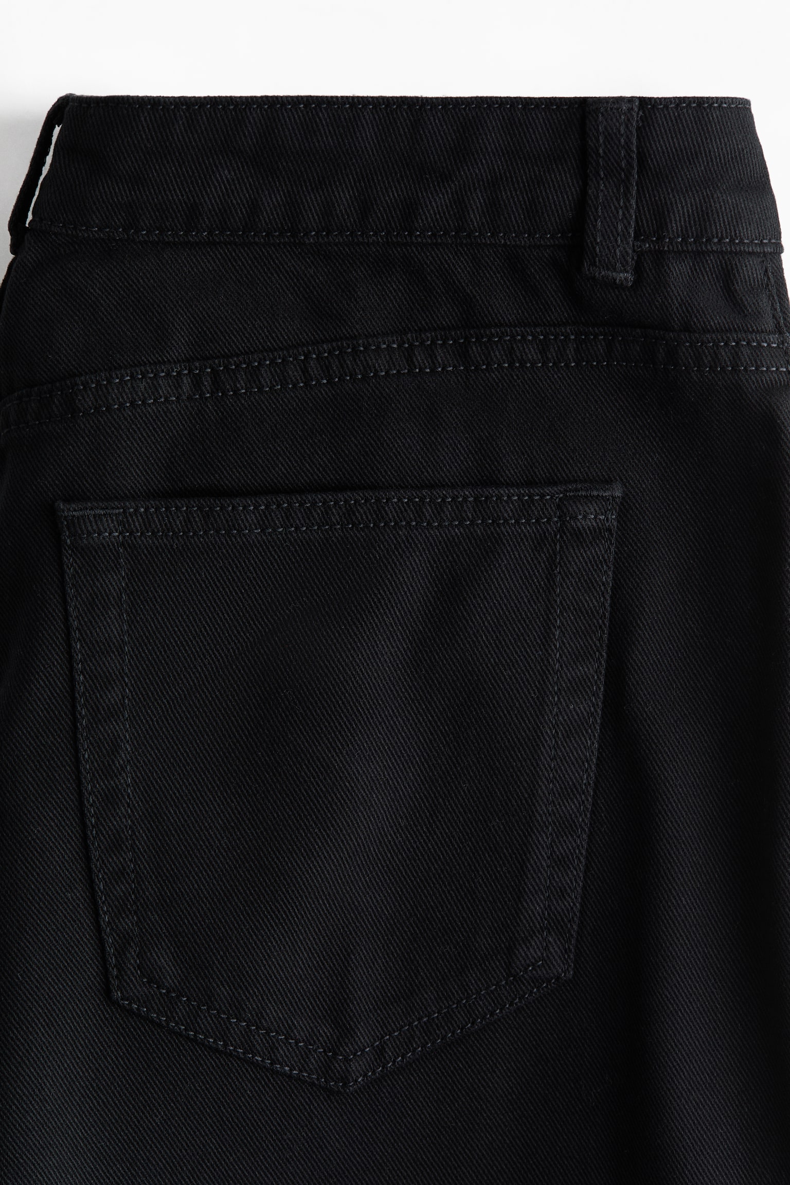 Женские брюки H&M Baggy Cotton Twill, цвет: Чёрный — фото 5