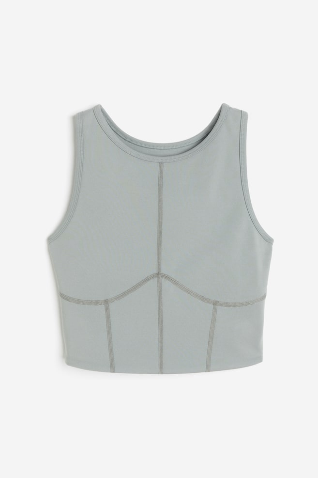DryMove™ Medium Support Sports bra - Grey/Black/Light teal - 2