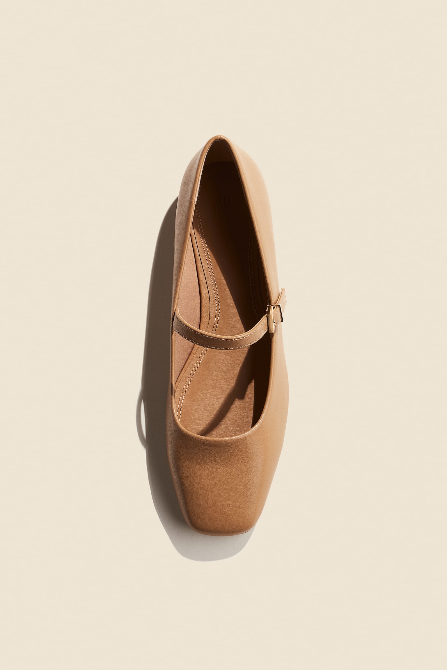 Mary Jane Ballet Flats - Dark beige/Black - 1