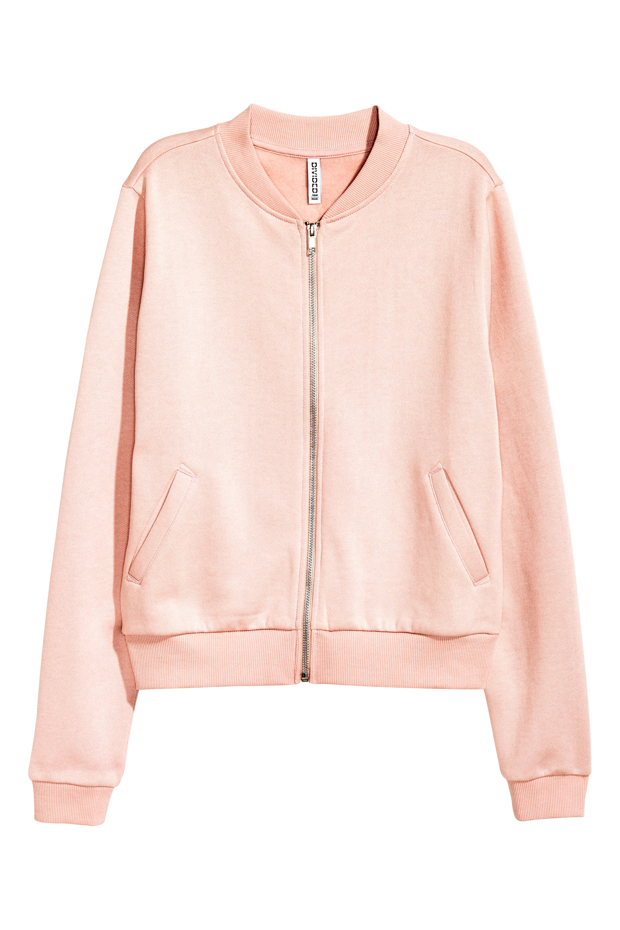 View larger image: Sweatshirt jacket - Powder pink - Ladies | H&M GB 1